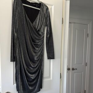 Elegant Black Metallic Dress